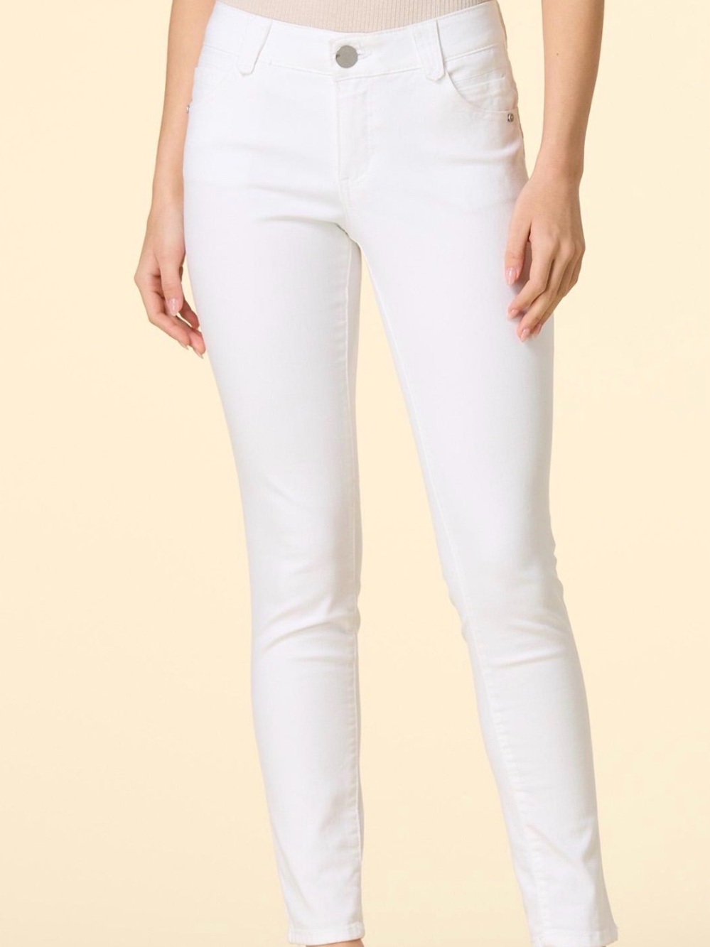 Hollister Women's White Skinny Jeans — Slim Fit